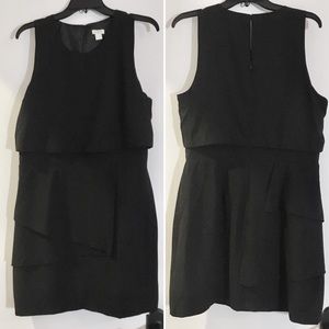 J Crew Flowy Black Dress Size 12